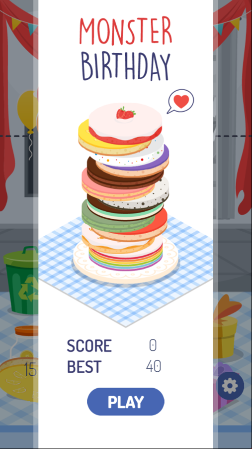 BanBan Birthday Cake Game Score Screenshot.