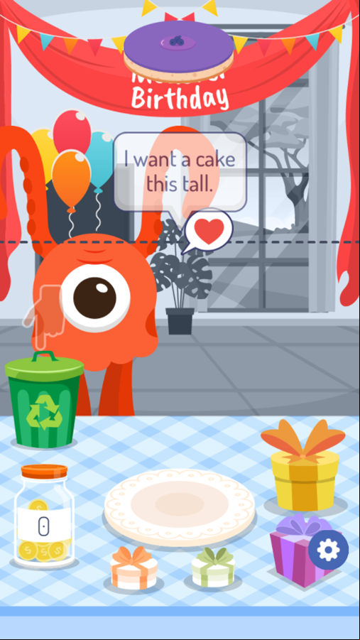BanBan Birthday Cake Game Start Screenshot.