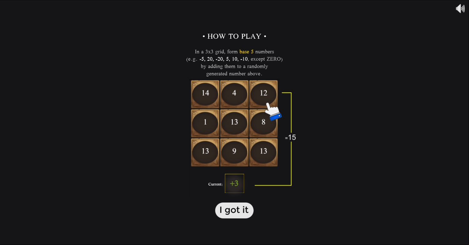 Base 5 Game How To Play Screenshot.