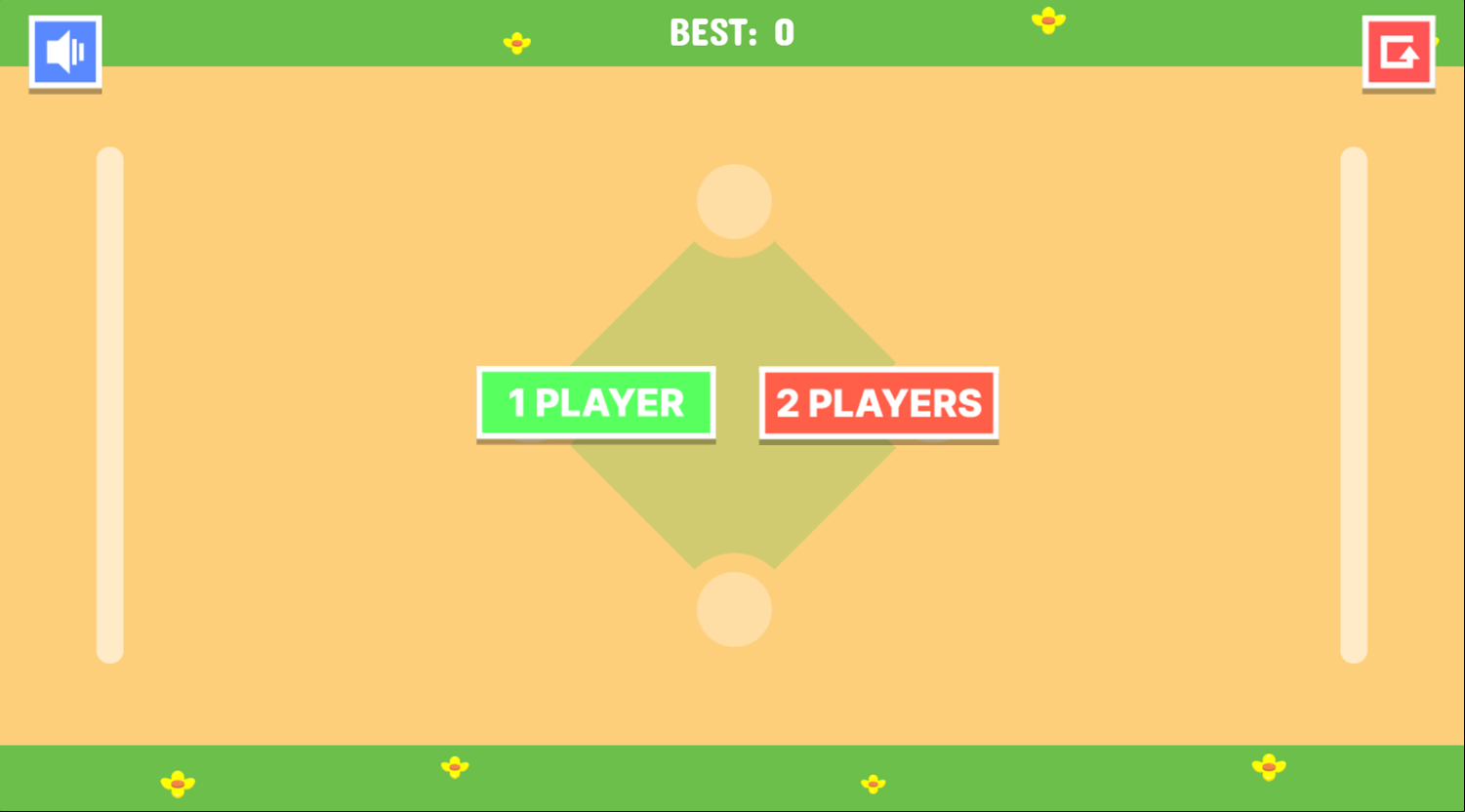 Baseball Game Welcome Screen Screenshot.
