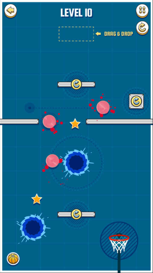 Basket Ball Game Level With Warps Screenshot.