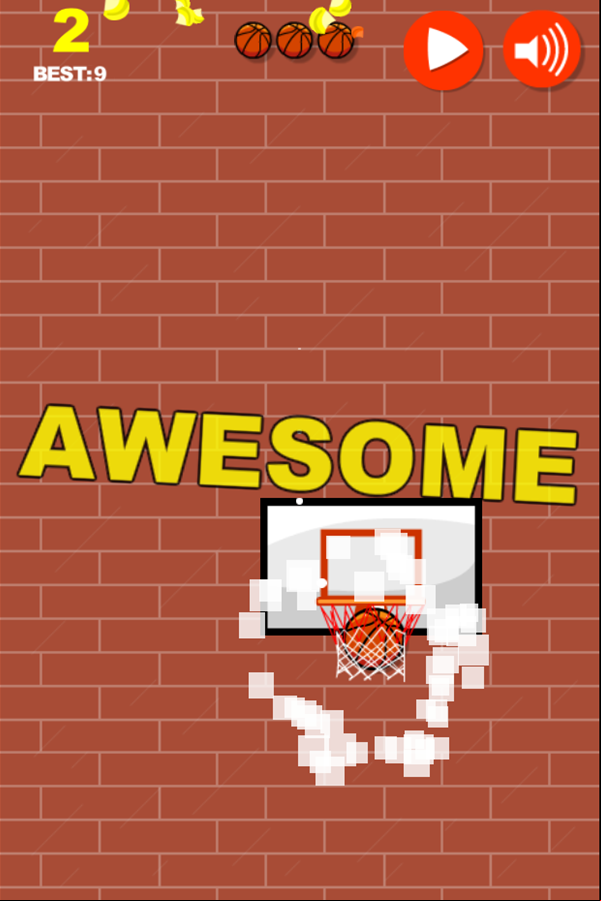 Basket Fall Game Shot Made Screenshot.