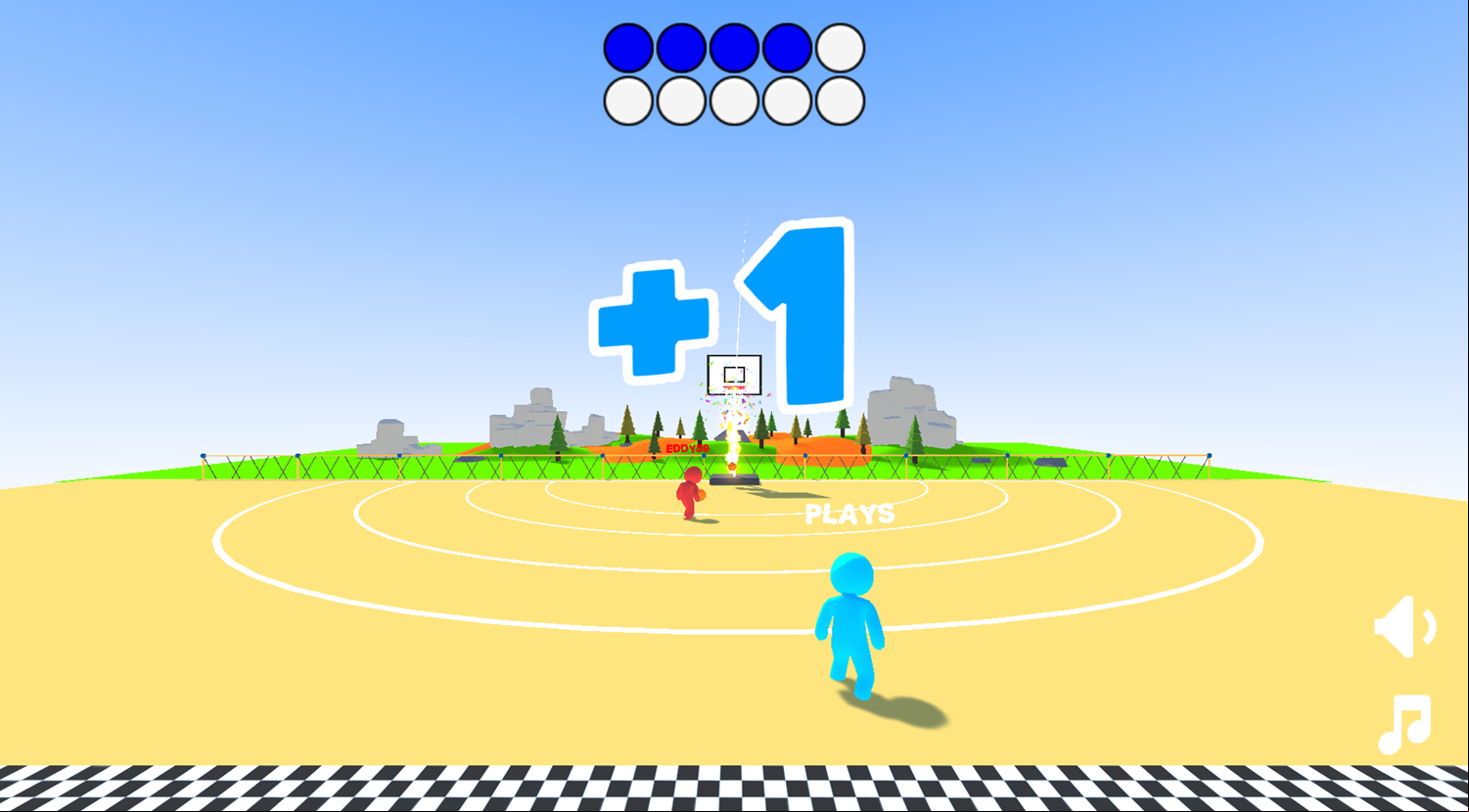Basket Shoot Game Play Screenshot.
