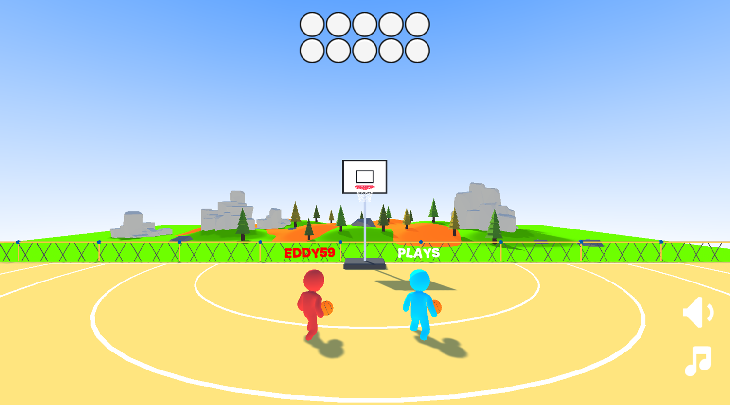 Basket Shoot Game Start Screenshot.
