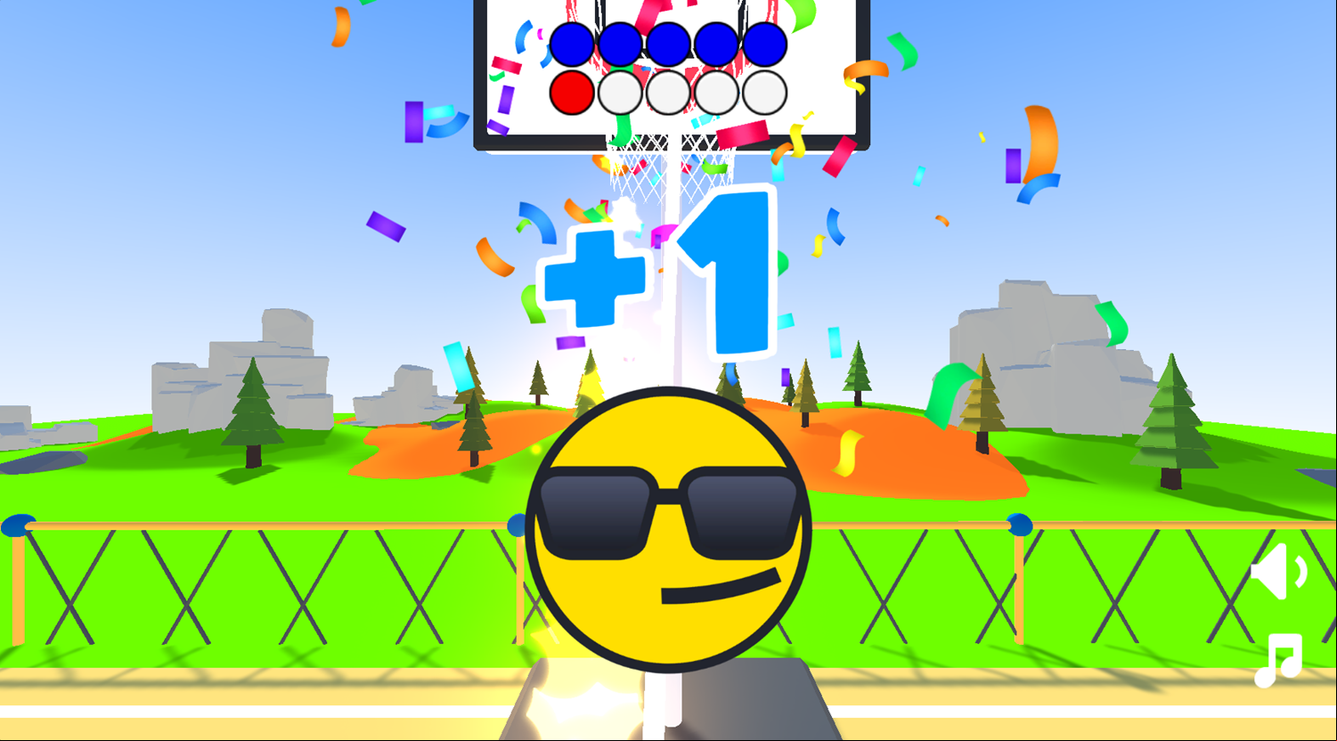 Basket Shoot Game Winning Shot Screenshot.