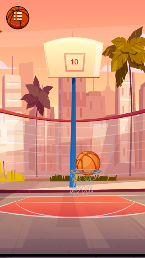 Basketball Catch Game Play Screenshot.