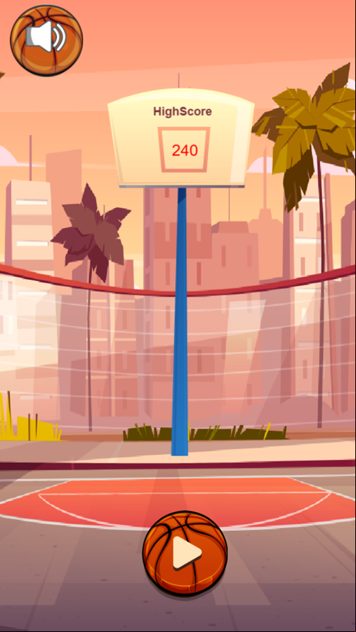 Basketball Catch Game Score Screenshot.
