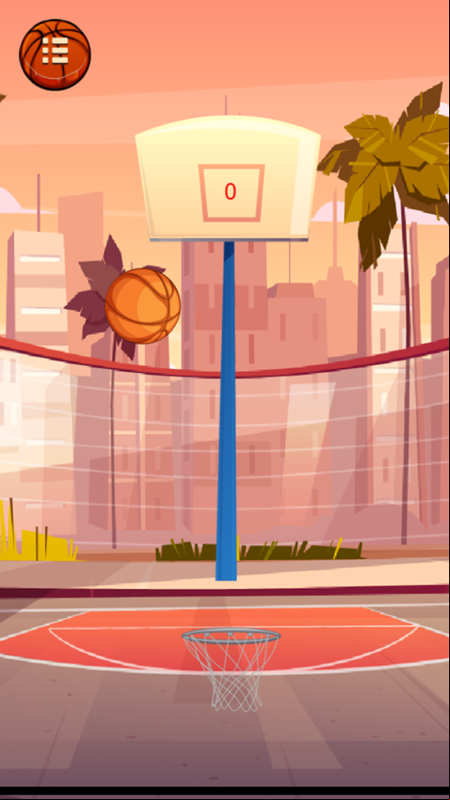 Basketball Catch Game Start Screenshot.