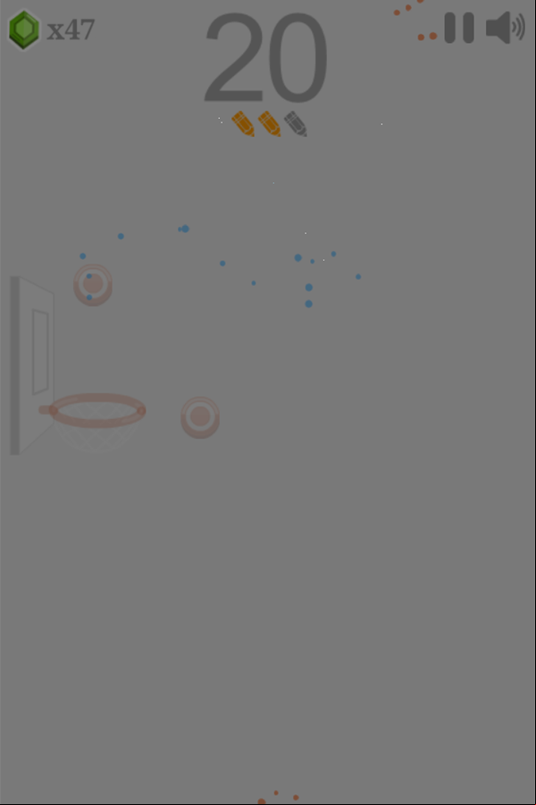 Basketball Line Game Level With Pinball Bumpers Screenshot.