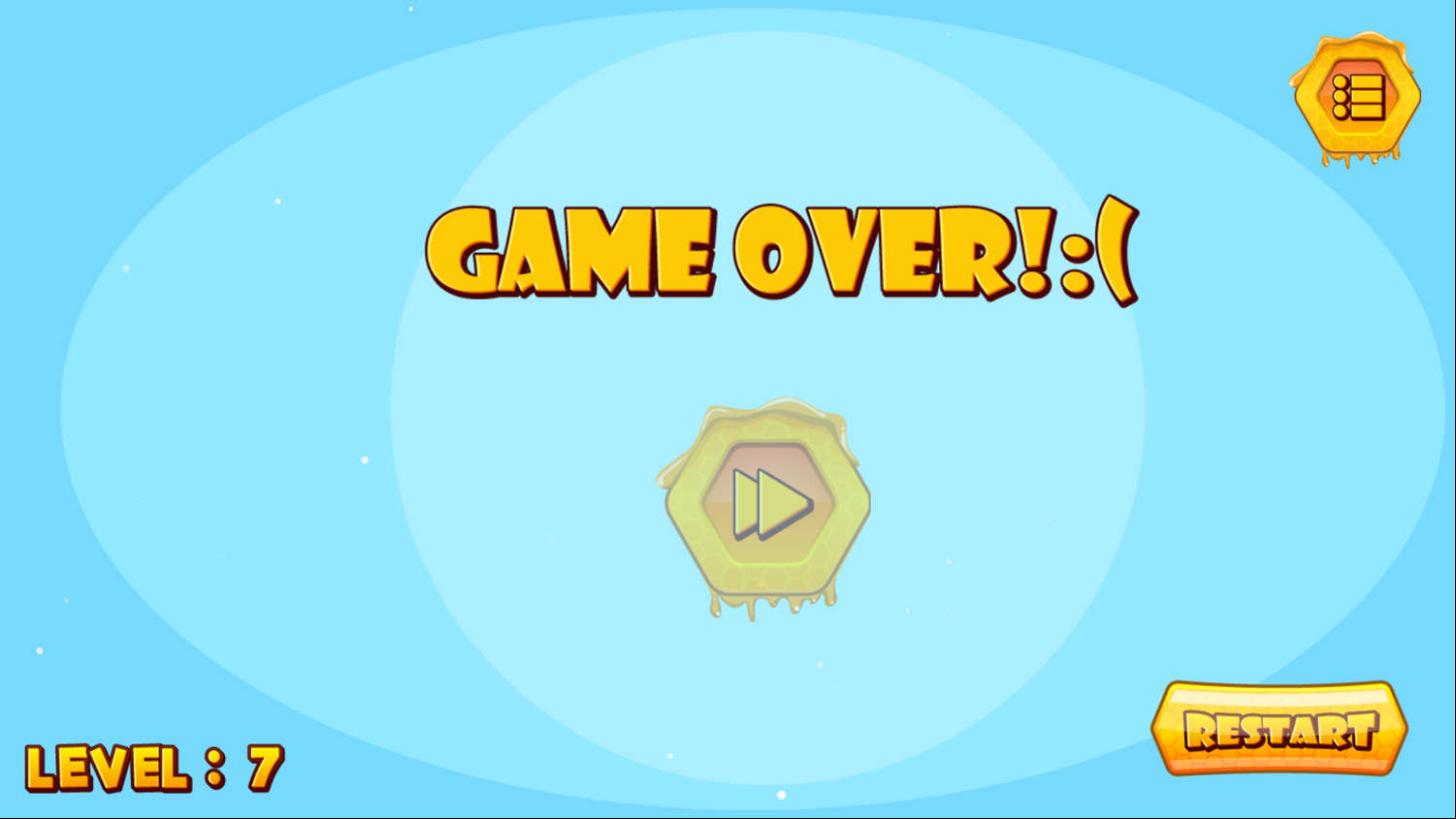 Beepio Game Over Screenshot.