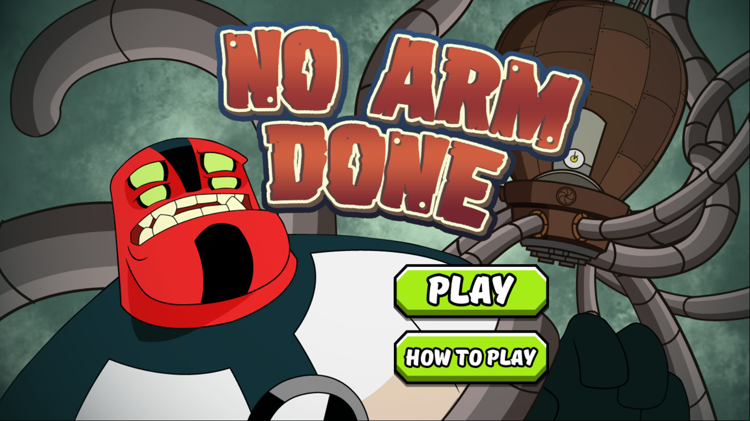 Ben 10 No Arm Done Game Welcome Screen Screenshot.