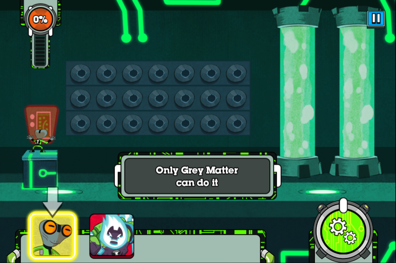 Ben 10 Omni Switch Game Grey Matter Screenshot.