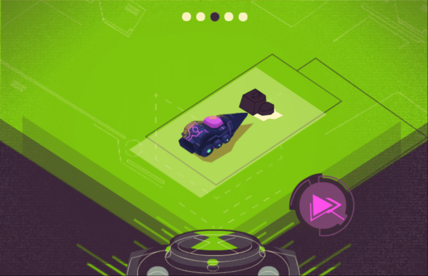 Ben 10 Upgrade Chasers Game Drill Mode Screenshot.