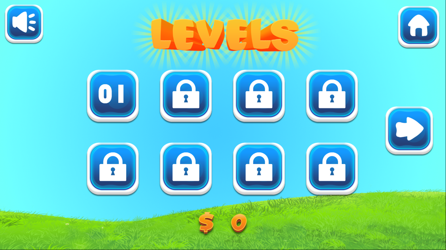 Bicycle Journey Game Levels Select Screenshot.