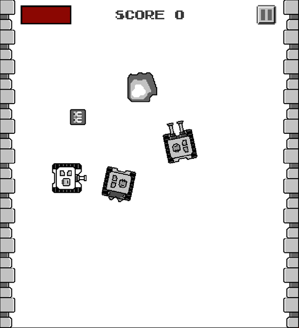 Bit Tank Game Start Screenshot.