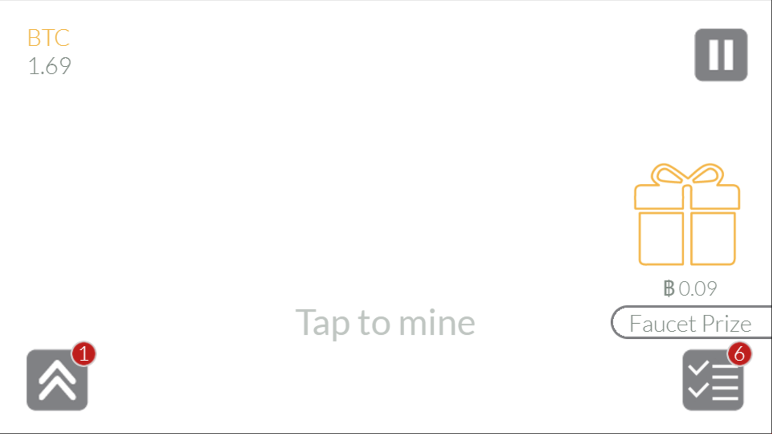 Bitcoin Tap Tap Mine Game Faucet Prize Screenshot.
