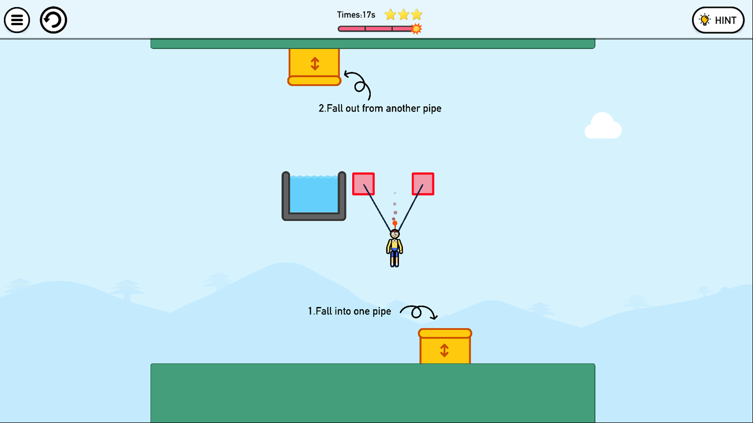 Blasty Heads Game Level Progress Screenshot.