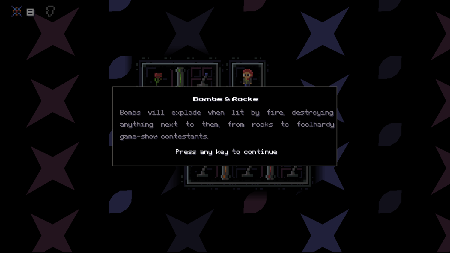 Blaze of Affection Game Bombs and Rocks Screen Screenshot.