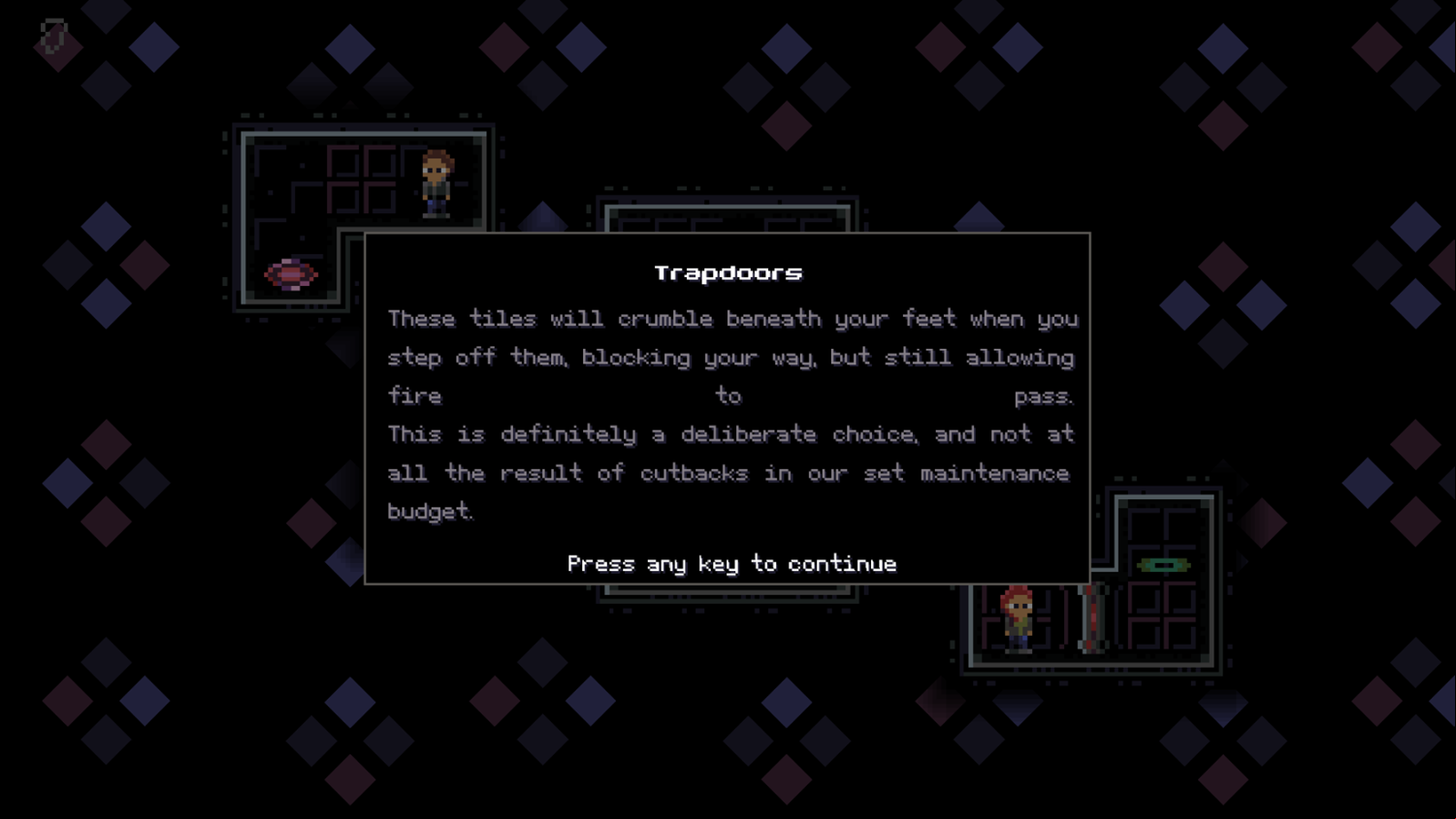 Blaze of Affection Game Trapdoors Screen Screenshot.