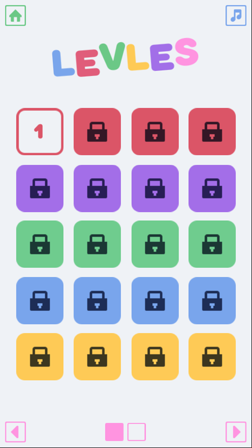 Block Tower Game Level Select Screenshot.