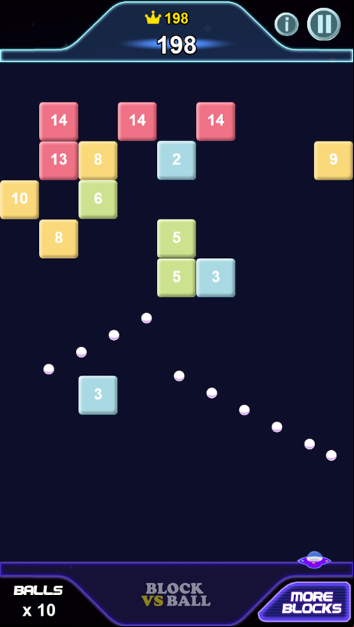 Block vs Ball Game Play Screenshot.