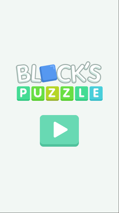 Blocks Puzzle Game Welcome Screen Screenshot.