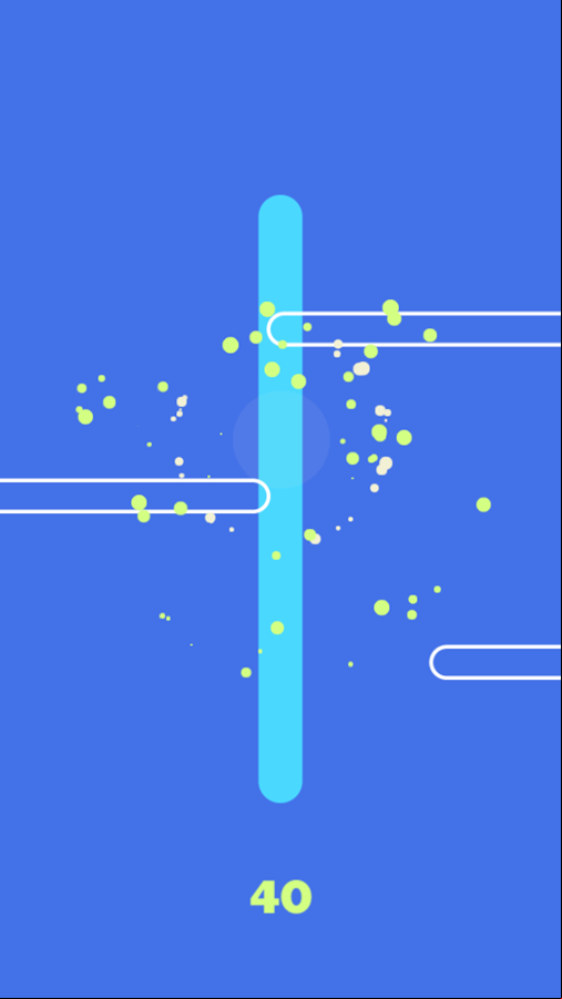 Blue Line Game Over Screenshot.