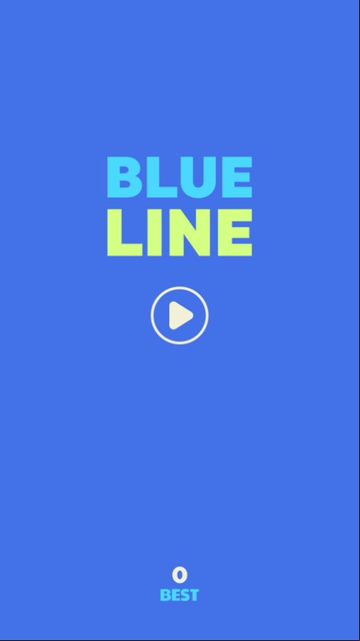Blue Line Game Welcome Screen Screenshot.