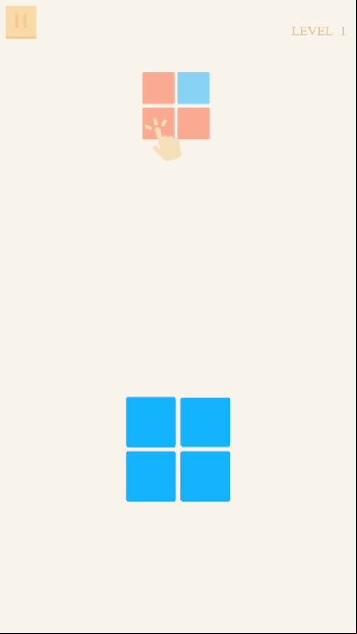 Blue Red Game Level Play Screenshot.