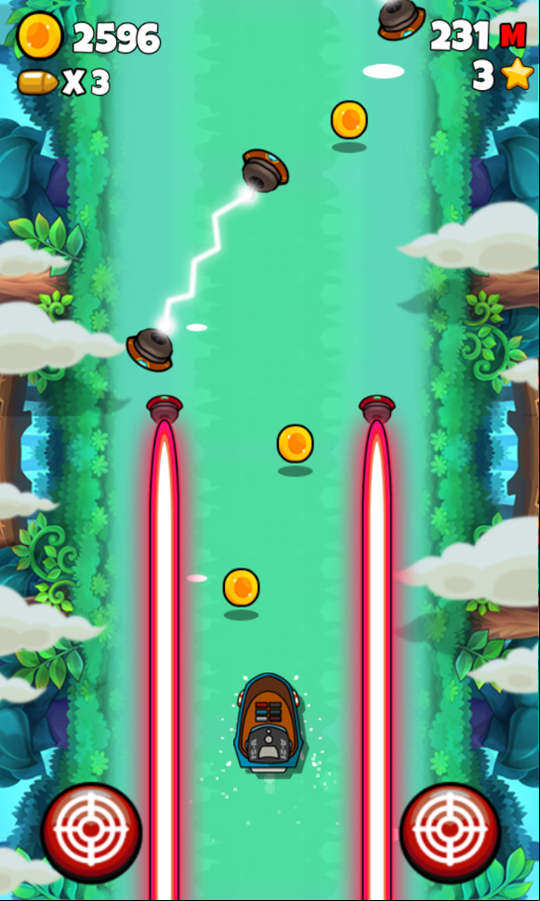 Boat Rush Game Progress Screenshot.