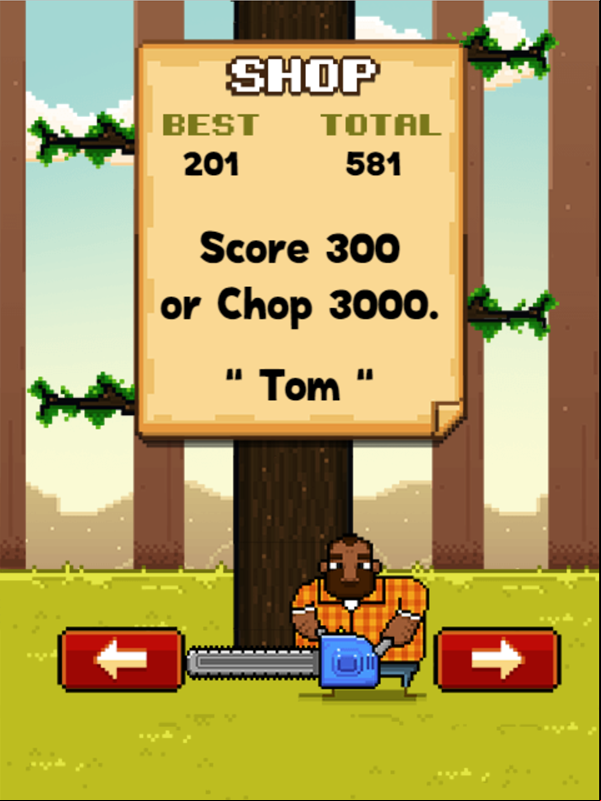 Bob and Chainsaw Game Shop Tom Screen Screenshot.