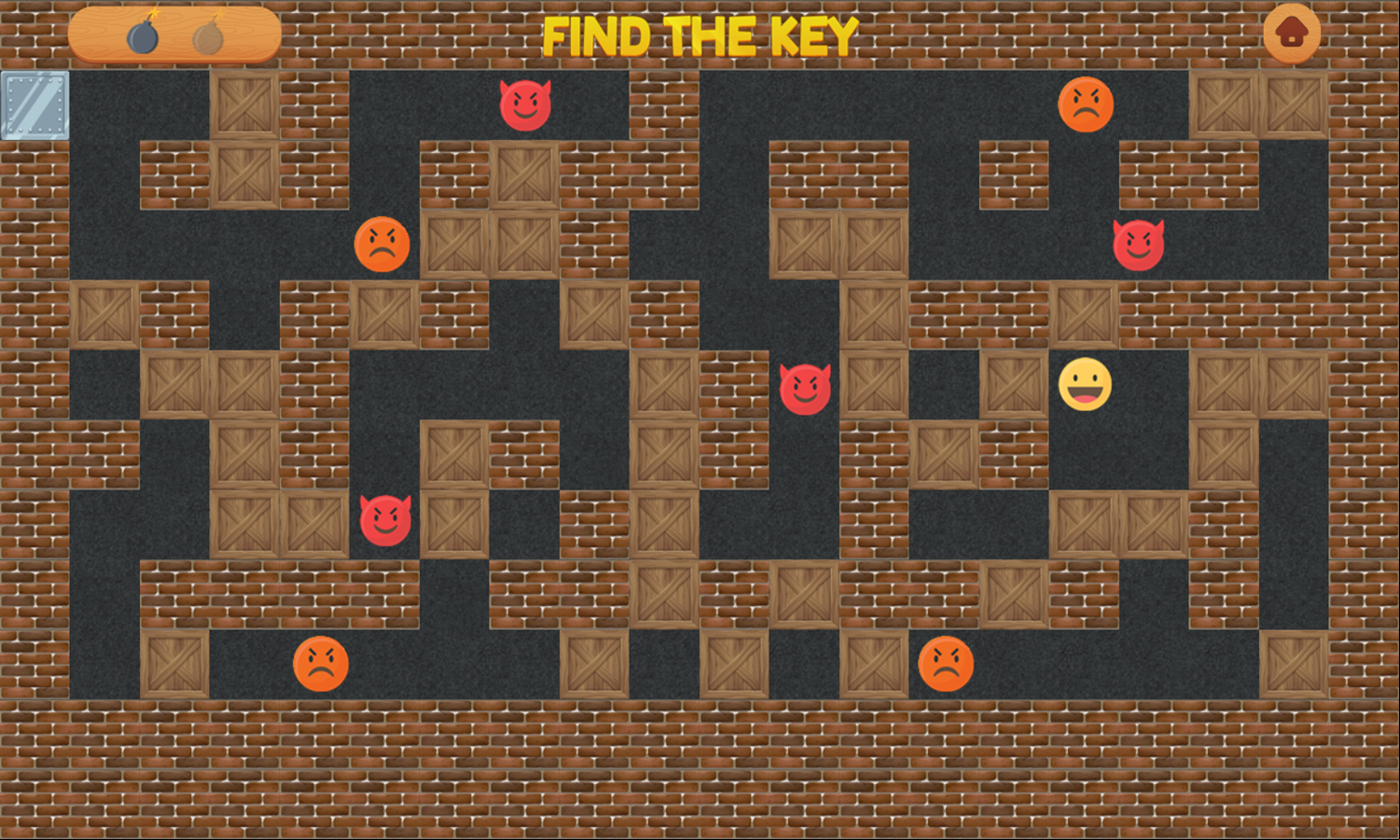 Bomberman Emoji Game Final Level Screenshot.