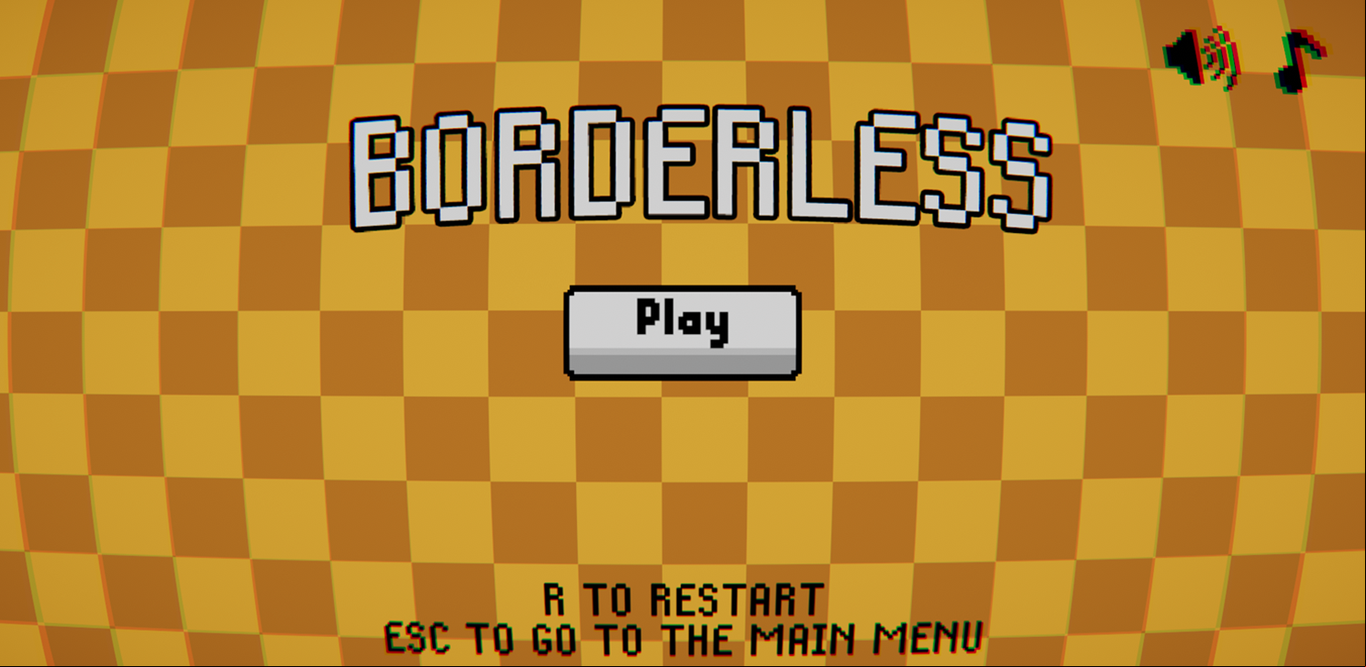 Borderless Game Welcome Screen Screenshot.