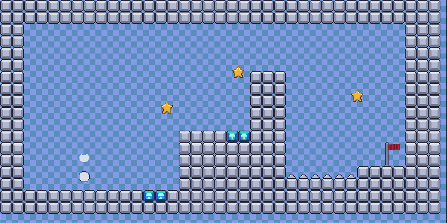 Bounce Ball Game Level With Jump Pads Screenshot.