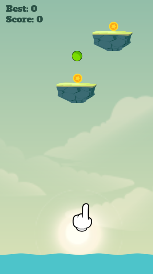 Bouncing Ball Game Welcome Screen Screenshot.