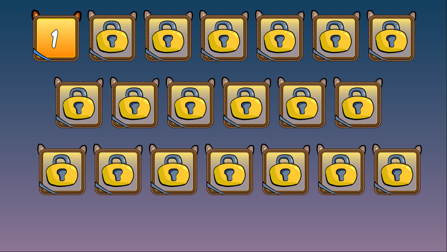 Bouncing Squirrel Game Level Select Screenshot.