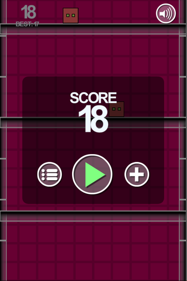 Box Jump Up Game Over Screenshot.