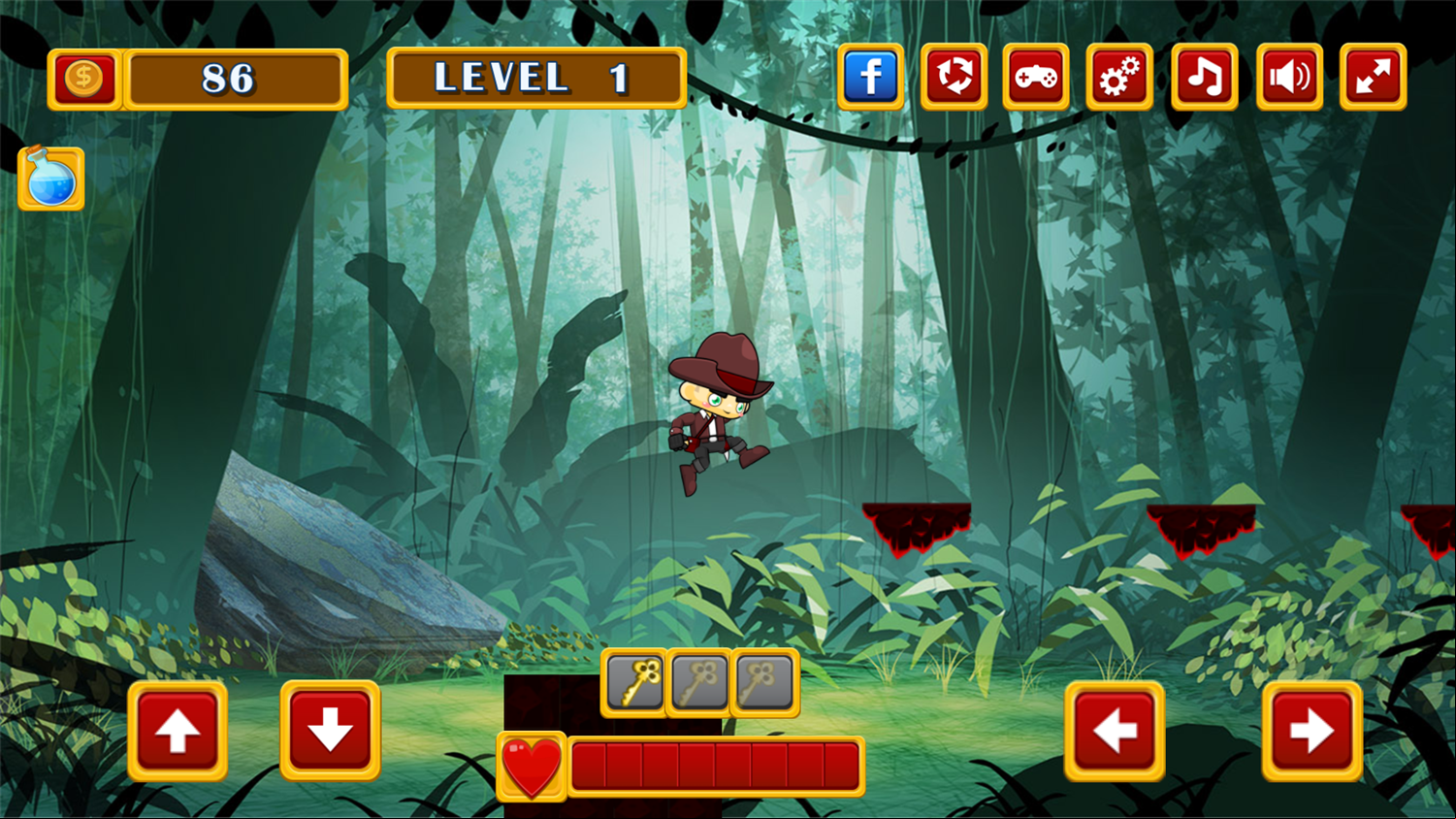 Boy Adventurer Game Platforming Screenshot.