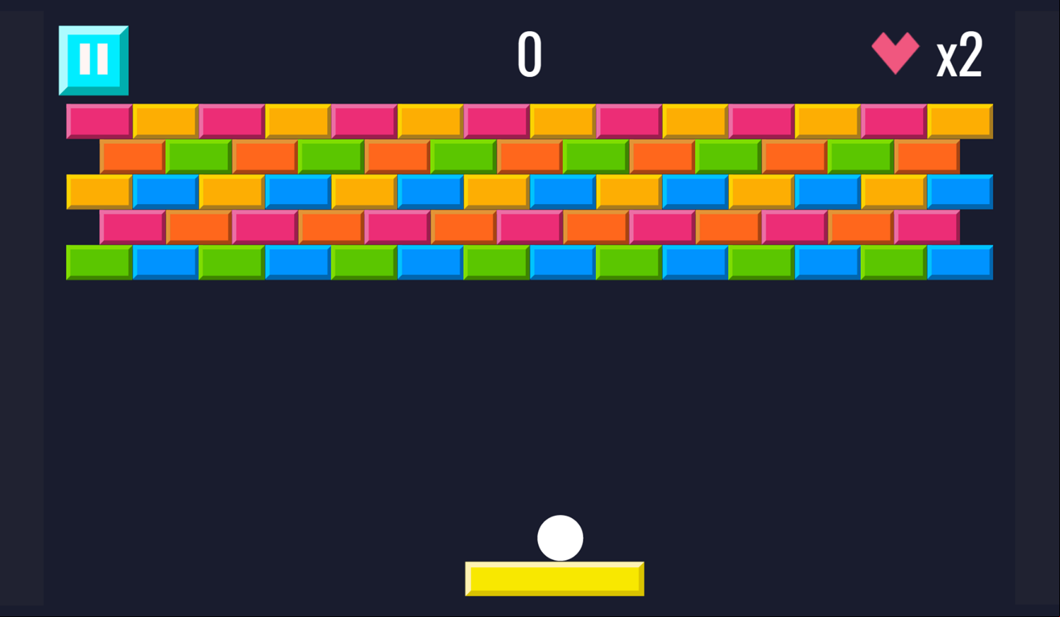 Break The Brick Game Level Start Screenshot.