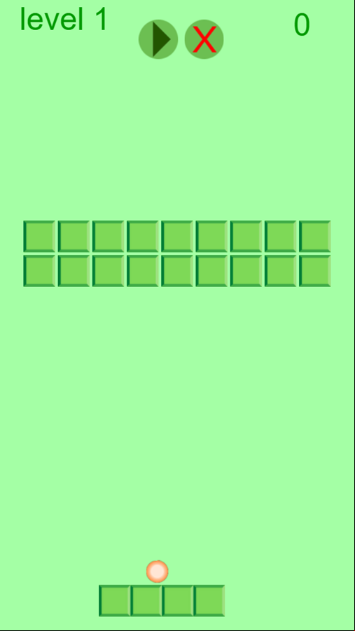 Breakout Game Level Start Screenshot.