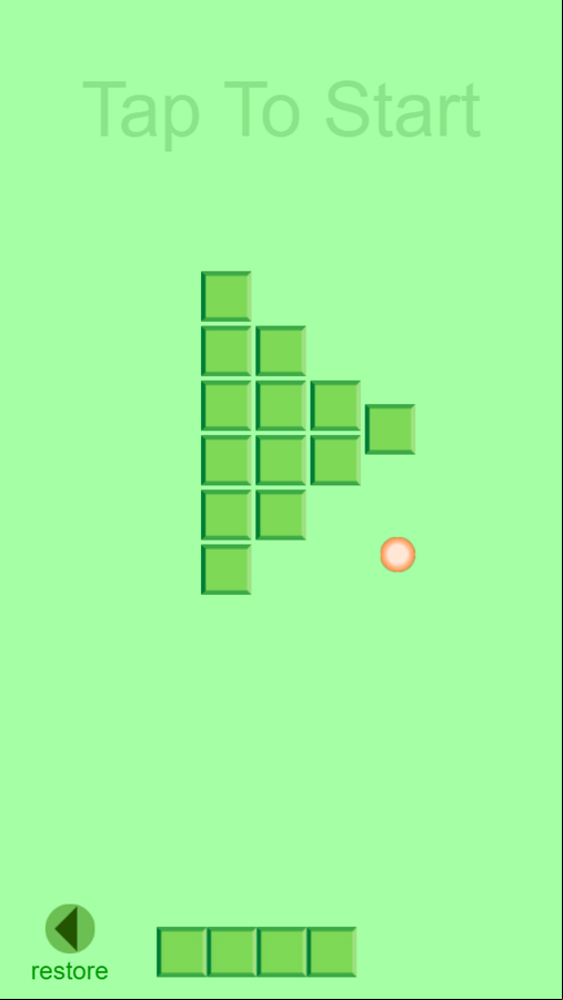 Breakout Game Welcome Screen Screenshot.