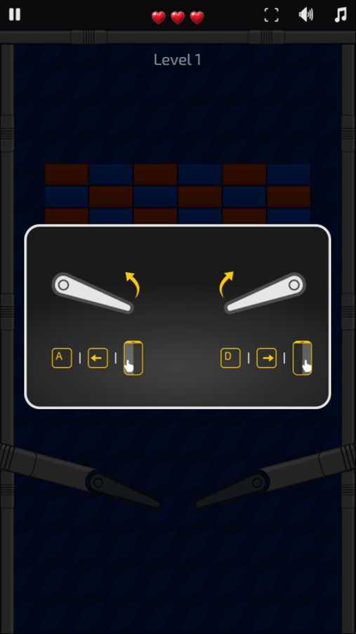 Bricks N Balls Pinball Game How To Play Screenshot.