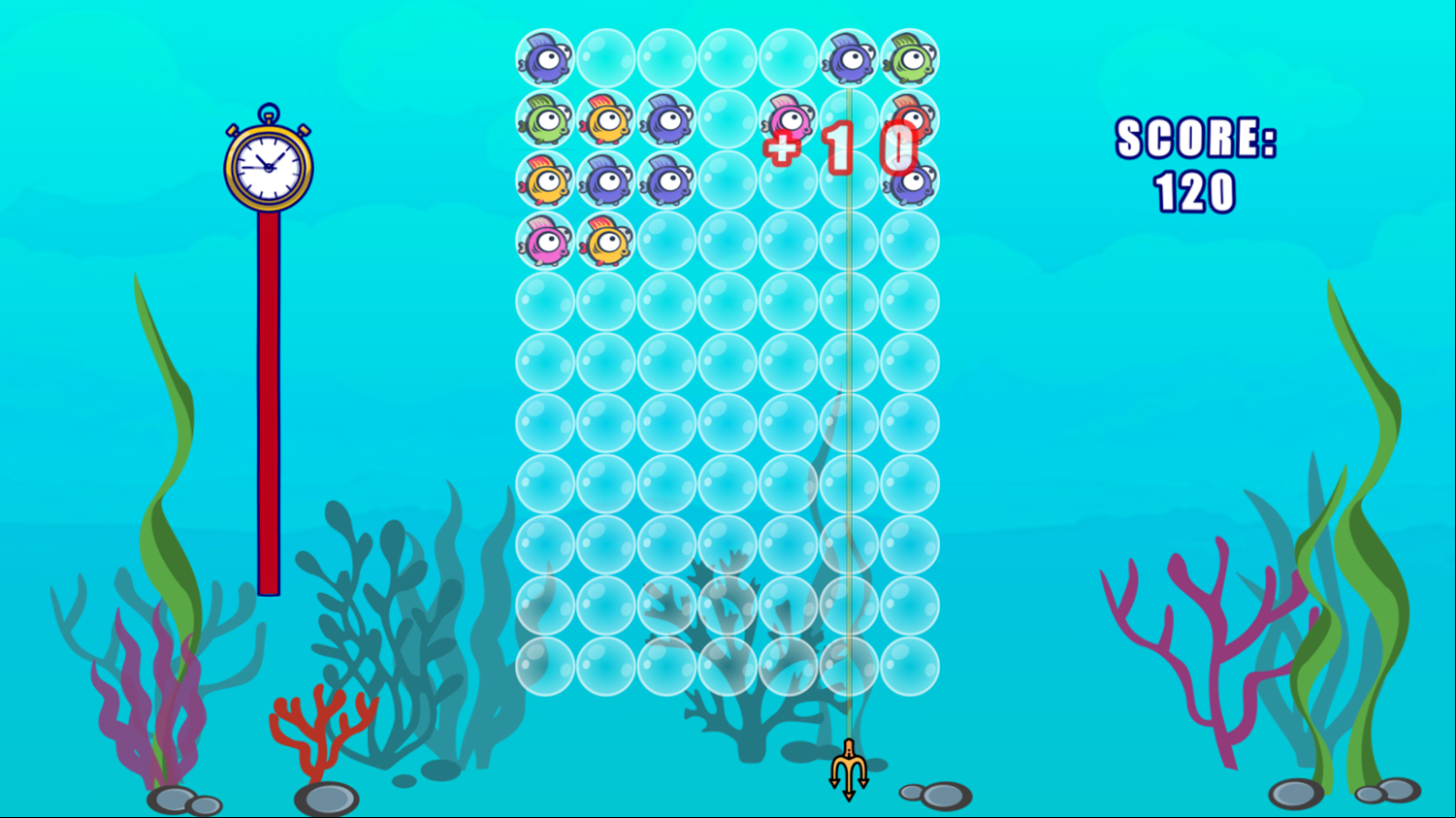 Bubble Fish Game Play Screenshot.