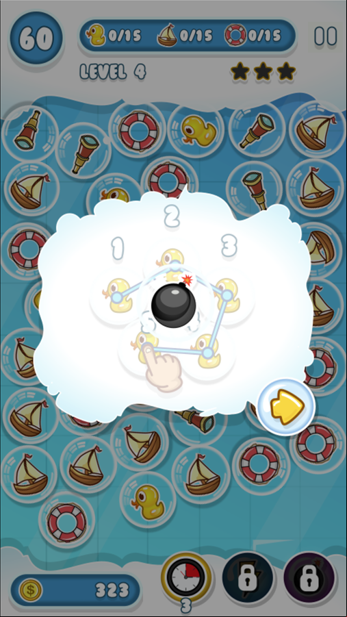 Bubble Pop Game Bomb Screenshot.