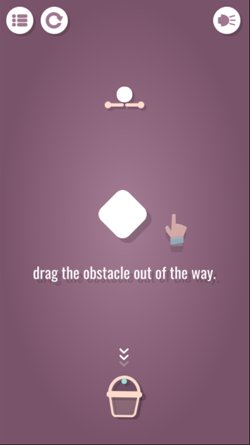 Bucket Ball Game Drag Obstacle Out of the Way Screenshot.
