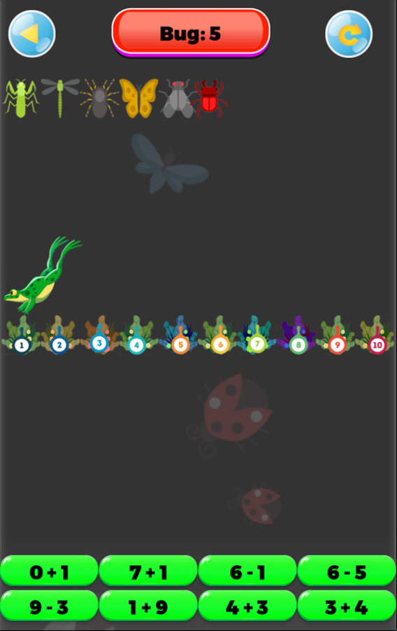 Bug Catcher Game Play Screenshot.