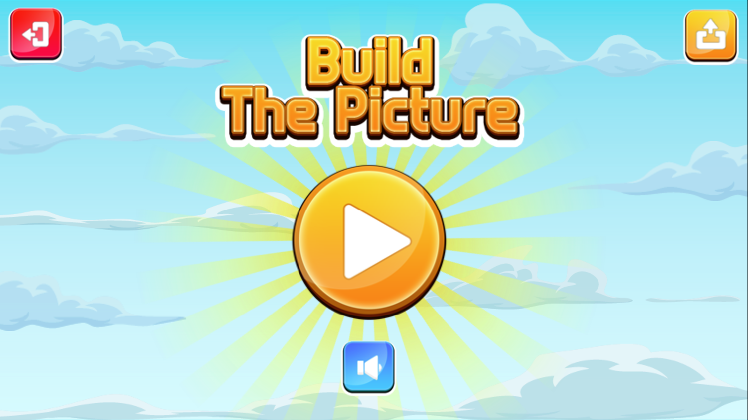 Build The Picture Game Welcome Screen Screenshot.