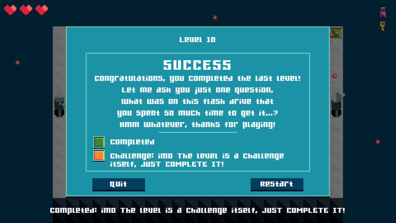 Bullet Hell Game Complete Screenshot.