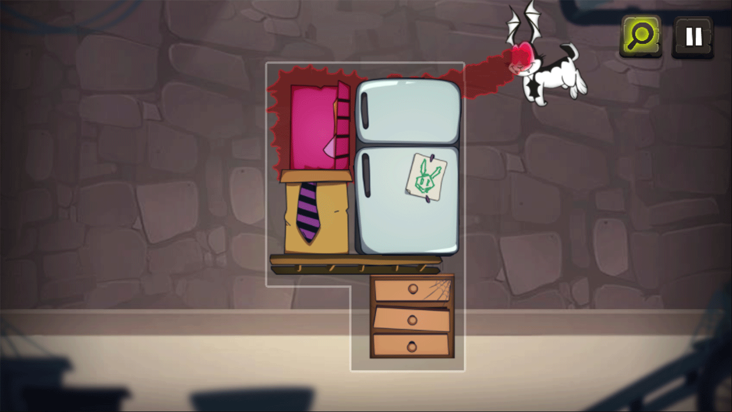 Bunnicula in Rescuing Harold Game Level Complete Screenshot.