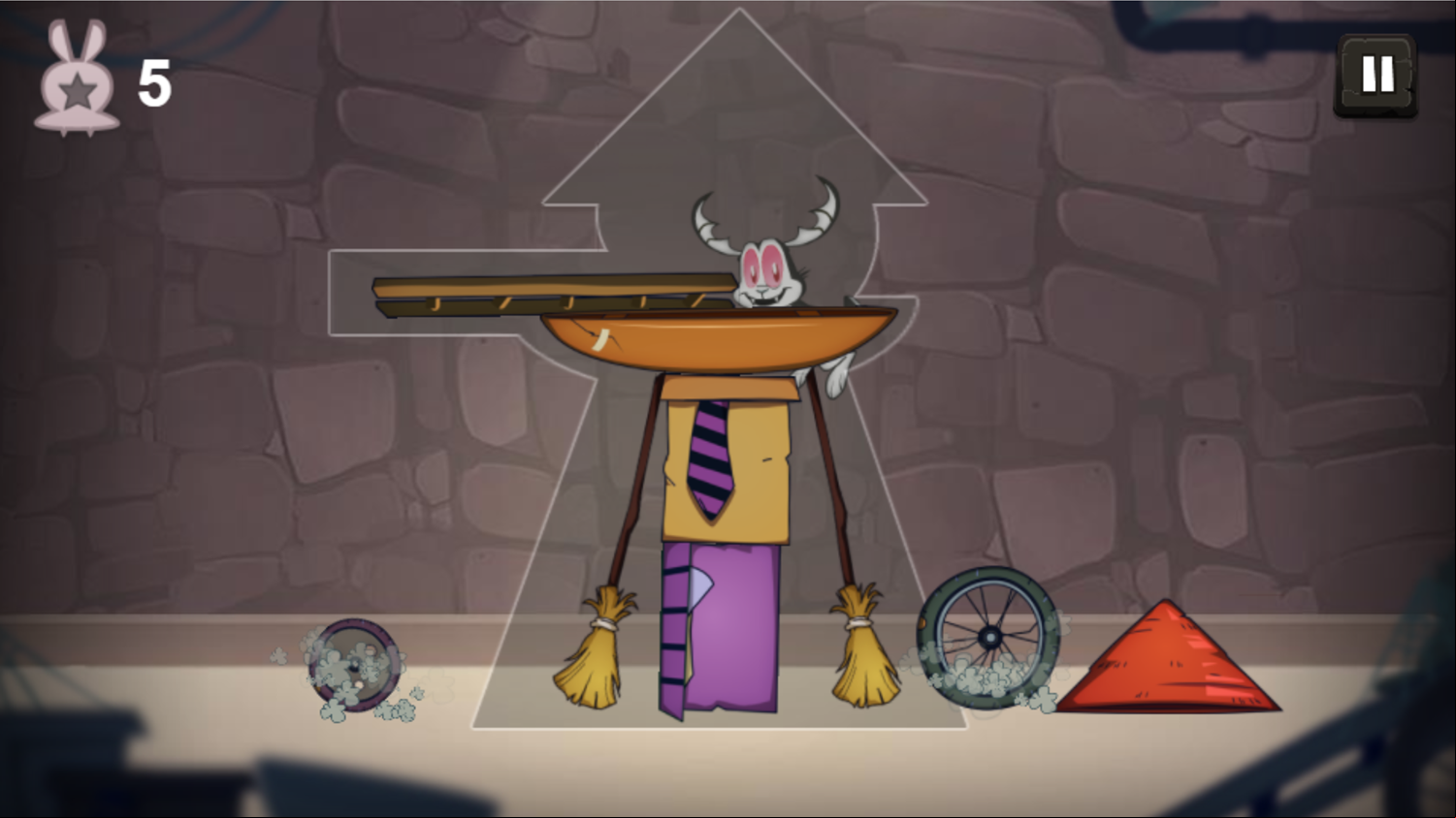 Bunnicula in Rescuing Harold Wheels Level Screenshot.